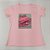 Camiseta Feminina T-Shirt Luxo Rosa Claro Bebê com Acessórios Estampa Bolsa com Rasteira - Imagem 2
