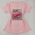 Camiseta Feminina T-Shirt Luxo Rosa Claro Bebê com Acessórios Estampa Bolsa com Rasteira - Imagem 1