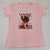 Camiseta Feminina T-Shirt Luxo Rosa Claro Bebê com Acessórios Estampa Cachorrinha Rosa - Imagem 3