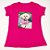 Camiseta Feminina T-Shirt Luxo Rosa Pink com Acessórios Estampa Cachorro Poodle - Imagem 1