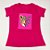 Camiseta Feminina T-Shirt Luxo Rosa Pink com Acessórios Estampa Onça Rosa - Imagem 3