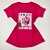 Camiseta Feminina T-Shirt Luxo Rosa Pink com Acessórios Estampa Revista Vogue - Imagem 1