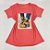 Camiseta Feminina T-Shirt Coral com Acessórios Estampa Sandália Colorida - Imagem 1
