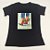 Camiseta Feminina T-Shirt Preta com Acessórios Estampa Scarpin Onça - Imagem 3