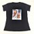 Camiseta Feminina T-Shirt Preta com Acessórios Estampa Tênis Marrom - Imagem 2