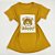 Camiseta Feminina T-Shirt Mostarda com Acessórios Estampa Onça Jungle - Imagem 1