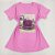 Camiseta Feminina T-Shirt Rosa Chiclete com Acessórios Estampa Bolsa Roxa - Imagem 2