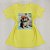 Camiseta Feminina T-Shirt Amarelo Bebê com Acessórios Estampa Gatinho Chapéu - Imagem 1