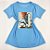 Camiseta Feminina T-Shirt Azul Claro com Acessórios Estampa Tênis Zebra - Imagem 1