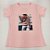 Camiseta Feminina T-Shirt Rosa Bebê com Acessórios Estampa Mulher Costas - Imagem 3