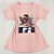 Camiseta Feminina T-Shirt Rosa Bebê com Acessórios Estampa Mulher Costas - Imagem 1