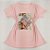 Camiseta Feminina T-Shirt Rosa Bebê com Acessórios Estampa Bolsa Rosa - Imagem 1