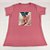 Camiseta Feminina T-Shirt Rosa Escuro com Strass Estampa Tênis Rosa - Imagem 2