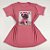 Camiseta Feminina T-Shirt Rosa Escuro com Strass Estampa Yorkshire Rosa - Imagem 1