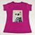 Camiseta Feminina T-Shirt Fucsia Roxo com Strass Estampa Tênis Rosa - Imagem 2