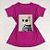 Camiseta Feminina T-Shirt Fucsia Roxo com Strass Estampa Tênis Rosa - Imagem 1