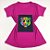 Camiseta Feminina T-Shirt Fucsia Roxo com Strass Estampa Tigre Vibes Colorido - Imagem 1