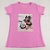 Camiseta Feminina T-Shirt Rosa Chiclete com Strass Estampa Cachorrinho Chique - Imagem 2