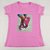 Camiseta Feminina T-Shirt Rosa Chiclete com Strass Estampa Tênis Star Rosa - Imagem 3