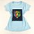 Camiseta Feminina T-Shirt Azul Claro Bebê com Strass Estampa Tigre Vibes Colorido - Imagem 1