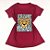 Camiseta Feminina T-Shirt Marsala com Strass Estampa Onça Zebra - Imagem 4