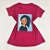 Camiseta Feminina T-Shirt Marsala com Strass Estampa Mulher com Faixa - Imagem 1