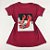 Camiseta Feminina T-Shirt Marsala com Strass Estampa Scarpin Vermelho - Imagem 1