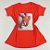 Camiseta Feminina T-Shirt Laranja com Strass Estampa Tênis Star - Imagem 1
