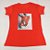 Camiseta Feminina T-Shirt Laranja com Strass Estampa Tênis Star - Imagem 3