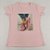 Camiseta Feminina T-Shirt Rosa Claro Bebê com Strass Estampa Tênis Rosa - Imagem 2