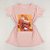Camiseta Feminina T-Shirt Rosa Claro Bebê com Strass Estampa Bolsa Rosa - Imagem 1