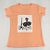 Camiseta Feminina T-Shirt Coral Laranja Claro com Strass Estampa Torre Fashion - Imagem 4