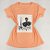 Camiseta Feminina T-Shirt Coral Laranja Claro com Strass Estampa Torre Fashion - Imagem 1