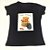 Camiseta Feminina T-Shirt Preta com Strass Estampa Ursinho Good Morning Café - Imagem 4