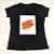 Camiseta Feminina T-Shirt Preta com Strass Estampa Gratidão Laranja - Imagem 4