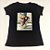Camiseta Feminina T-Shirt Preta com Strass Estampa Tênis Fashion Marsala - Imagem 4