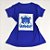 Camiseta Feminina T-Shirt Azul Royal com Strass Estampa Onça Jungle Azul - Imagem 1