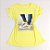 Camiseta Feminina T-Shirt Amarelo Bebê com Strass Estampa Tênis Branco - Imagem 1
