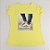 Camiseta Feminina T-Shirt Amarelo Bebê com Strass Estampa Tênis Branco - Imagem 4