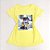 Camiseta Feminina T-Shirt Amarelo Bebê com Strass Estampa Gato Boxe - Imagem 1
