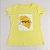Camiseta Feminina T-Shirt Amarelo Bebê com Strass Estampa Amor Amarelo - Imagem 4
