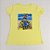 Camiseta Feminina T-Shirt Amarelo Bebê com Strass Estampa Olho Grego Praia - Imagem 4