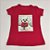 Camiseta Feminina T-Shirt Vermelho com Strass Estampa Cachorro Fofo Vermelho - Imagem 3