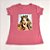 Camiseta Feminina T-Shirt Rosa Escuro com Strass Estampa Princesa Coroa - Imagem 2