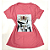 Camiseta Feminina T-Shirt Rosa Escuro Estampa Conjunto Branco - Imagem 1