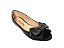 Sapatilha Peep Toe Preta Laço Grande - Imagem 1