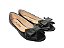 Sapatilha Peep Toe Preta Laço Grande - Imagem 2