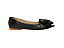 Sapatilha Peep Toe Preta Laço Grande - Imagem 3