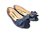 Sapatilha Peep Toe Azul Marinho Laço Grande - Imagem 2
