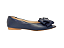 Sapatilha Peep Toe Azul Marinho Laço Grande - Imagem 3